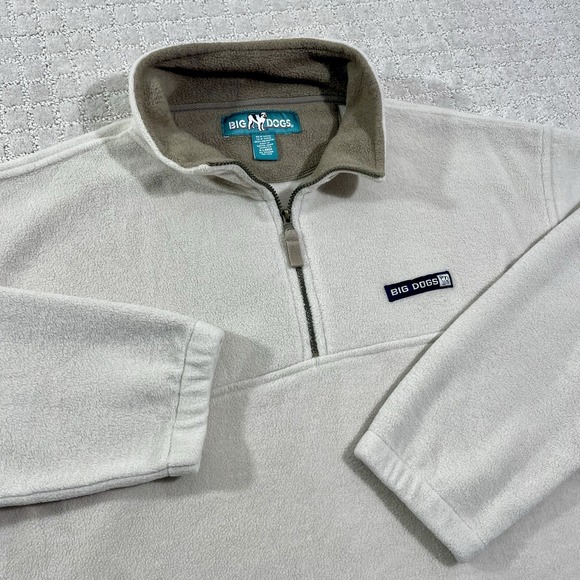Big Dogs Other - Vintage‎ Big Dogs 1/4 Zip Polar Dogs High Tech Gear Size XL Cream Fleece Jacket